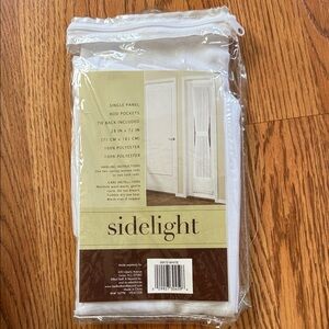 Solid Voile Sidelight Curtain Panel 28x72 White NWT Bed Bath & Beyond